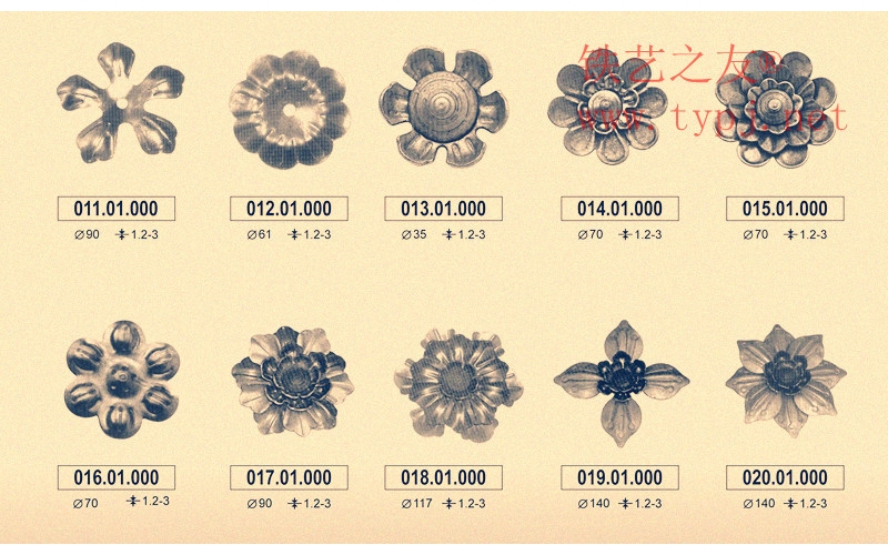 Iron art flower